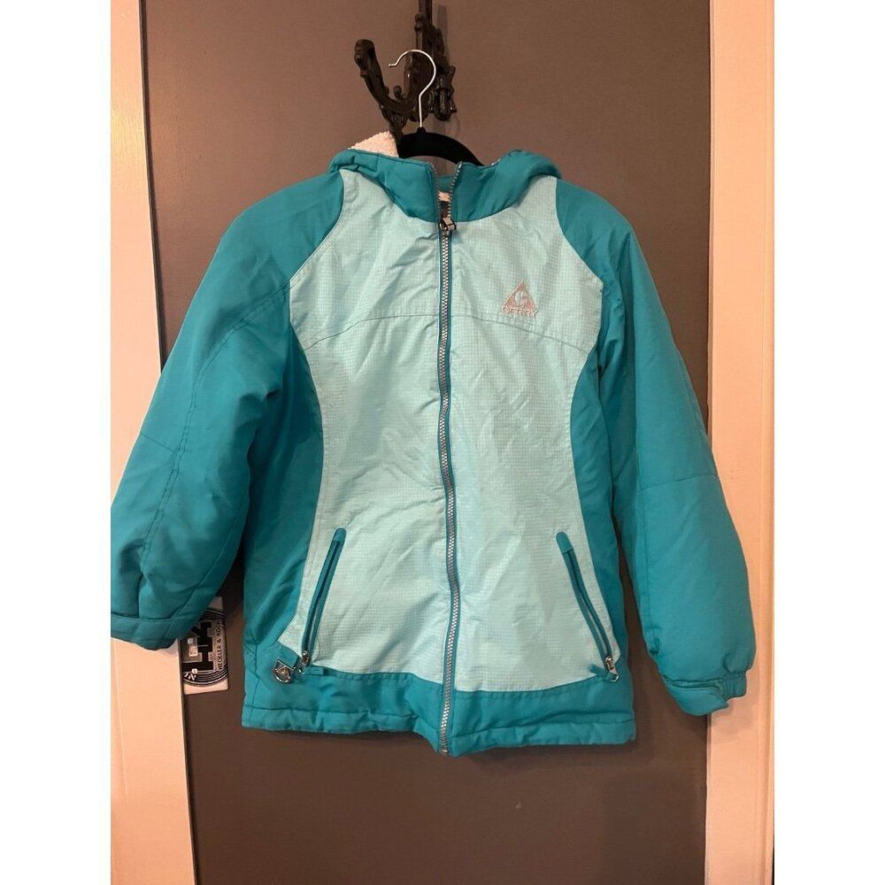 Gerry girls size 10/12 turquoise blue snow ski winter jacket coat